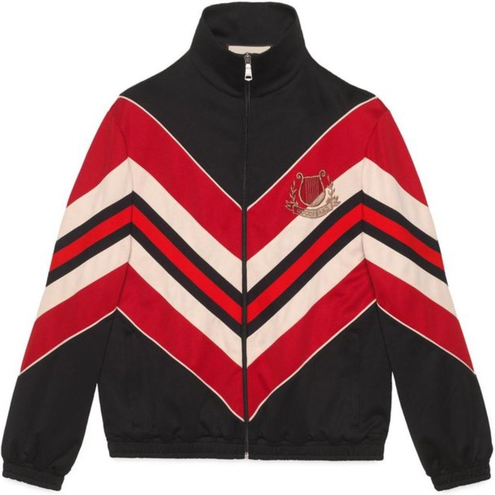 HOST PIC 🥳Gucci Chevron Red Stripe Track Jacket with Lyre